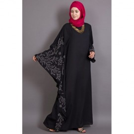 Nazneen embroidered Butterfly Sleeve Party Abaya