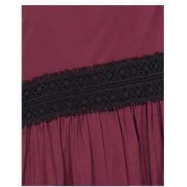 Nazneen Lace at waist and sleeve classic abaya