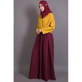 Nazneen pleated contrast casual chic abaya
