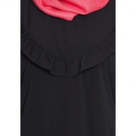 NAZNEEN Contrast bottom frilled casual Abaya