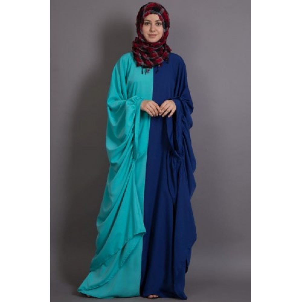 Nazneen Contrast one piece Casual Abaya