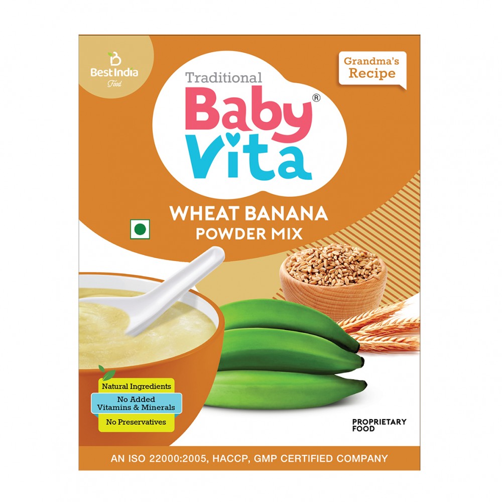 Babyvita Wheat Banana Powder Mix 300gm Pack