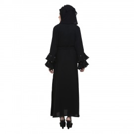 Black Designer Sleeve Style Abaya