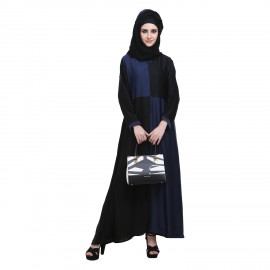 Black & Navy Blue Nida Box Style Abaya