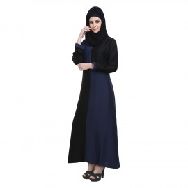 Black & Navy Blue Nida Box Style Abaya