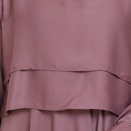 Baby Pink Nida High elegance Designer Flare Abaya
