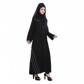 Black Crepe Formal Abaya