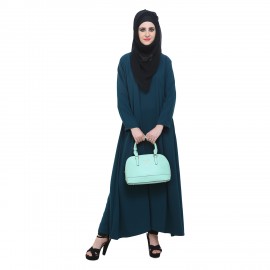 Teal Green PolyCrepe Simple Formal Abaya