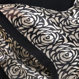Black Crepe A-Shaped Designer Sleeves Abaya