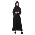 Black Georgette Double Layer Formal Abaya