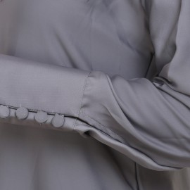 Grey Nida A-Shaped Formal Abaya