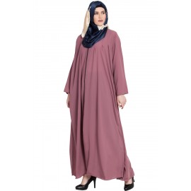 Mouve Zipper Abaya For Stylish Women