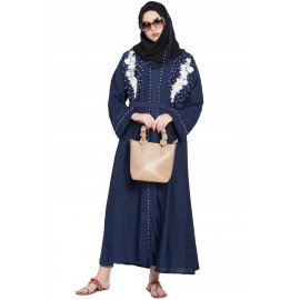 Blue Burqa New Fashion Open Abaya