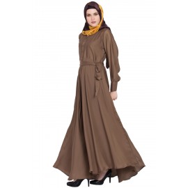 Golden Nida Large FLared Girlish Design Abaya