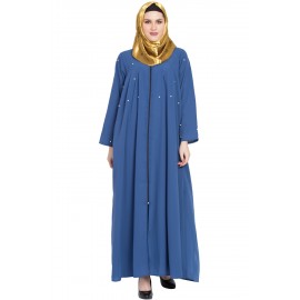 Abaya for Women Pearl Zipper