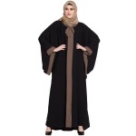 Black Latest Tie Style Kaftaan Abaya for women