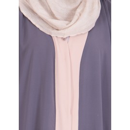 Grey and Cream Abaya