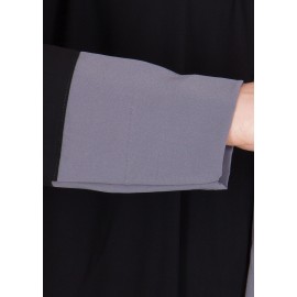 Black & Grey Layered Formal Abaya
