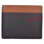 iKLET Black And Brown Men's Bi-Fold Leather Wallet