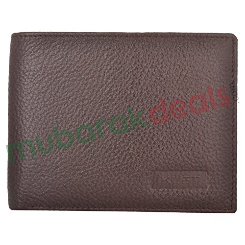 iKLET Brown Men's Bi-Fold Leather Wallet