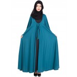 Double layered blue abaya