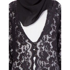 Lace jacket abaya