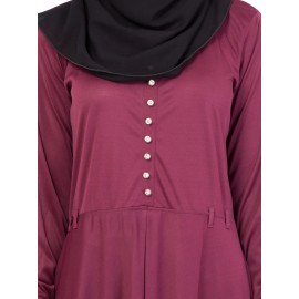 simple maroon abaya