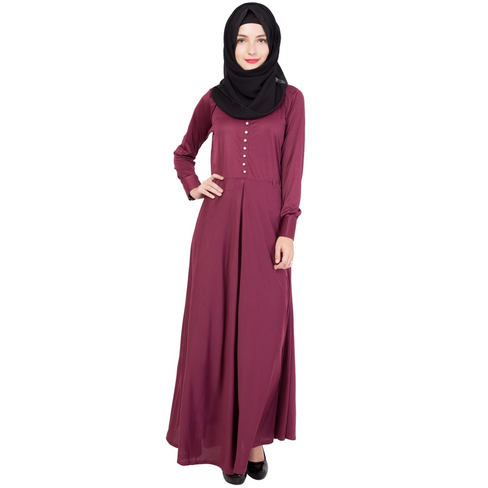 simple maroon abaya