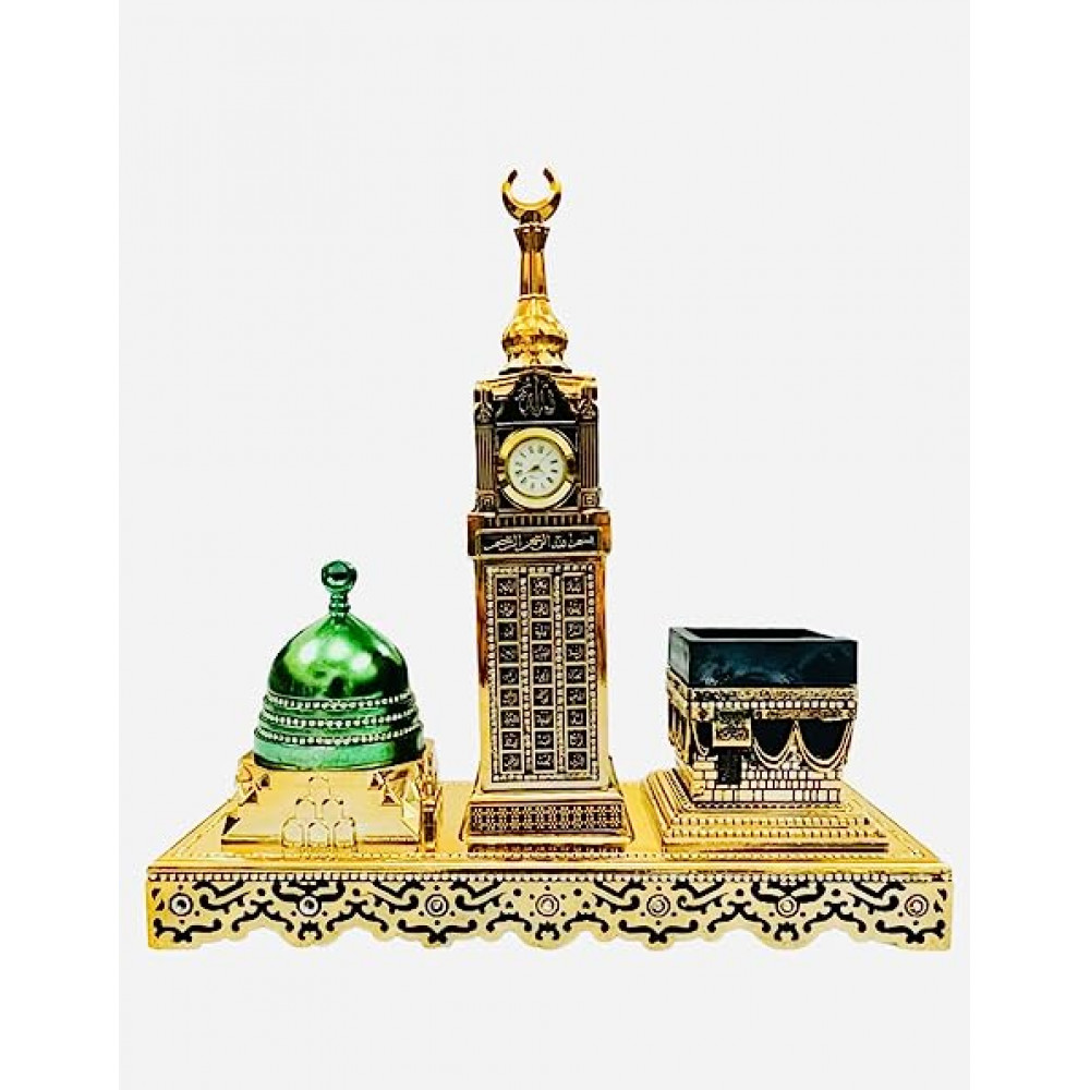 Islamic Landmarks Souvenir Set - Masjid-e-Nabawi, Zam Zam Tower, and Kaaba Replica