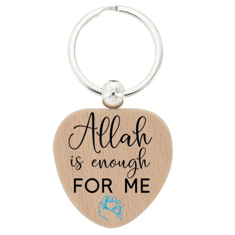 ALLAH IS ENOUGH FOR ME HEART SHAPE KEYCHAIN