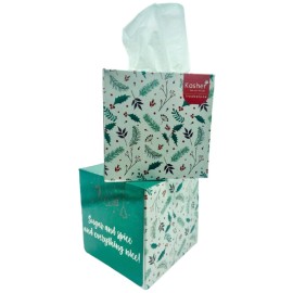 Kosher Joy Cube Facial Tissue Box - Pack of 6, 2 layered, 80 pulls in each box (Total 480 pulls)