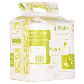 Kosher 2 ply Kitchen Tissue/Towel Paper Roll 4 in 1 pack Combo of 2-90 pulls each - Total 720 pulls, (8 rolls)