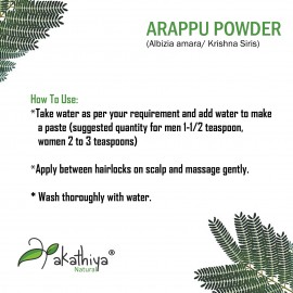 AKATHIYA Arappu Powder (Albizia Amara ) 100% Pure Natural Shampoo And Conditioner (500g)