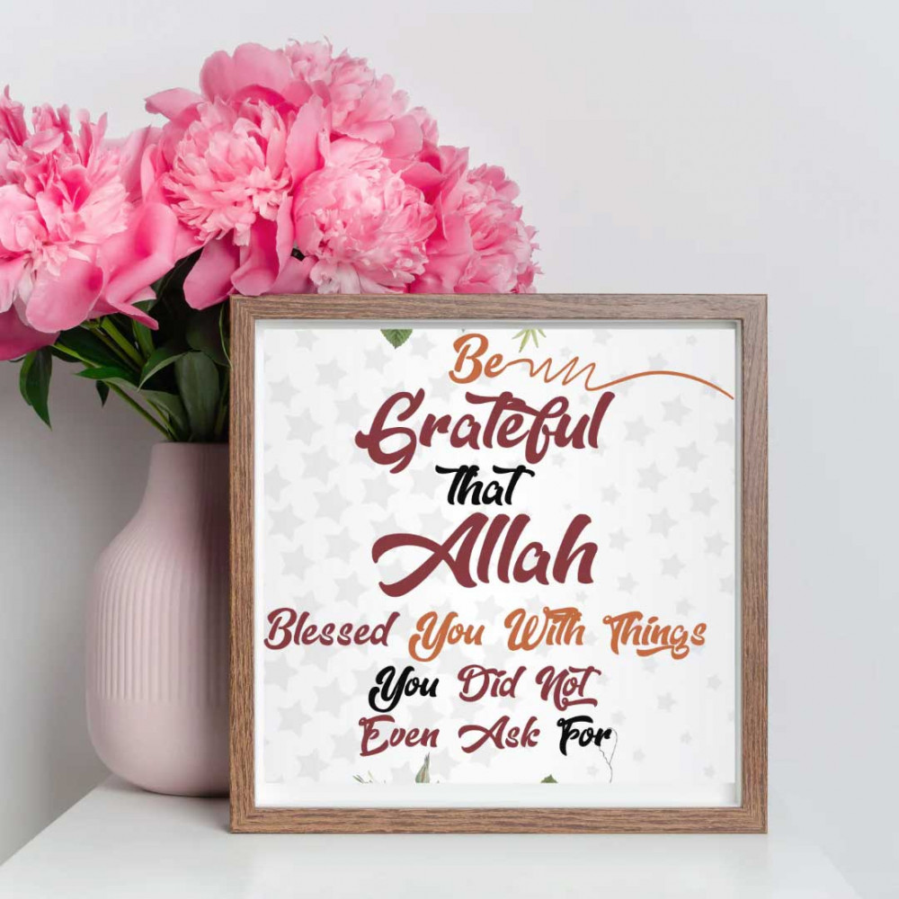 Islamic frames Design Grateful to Allah