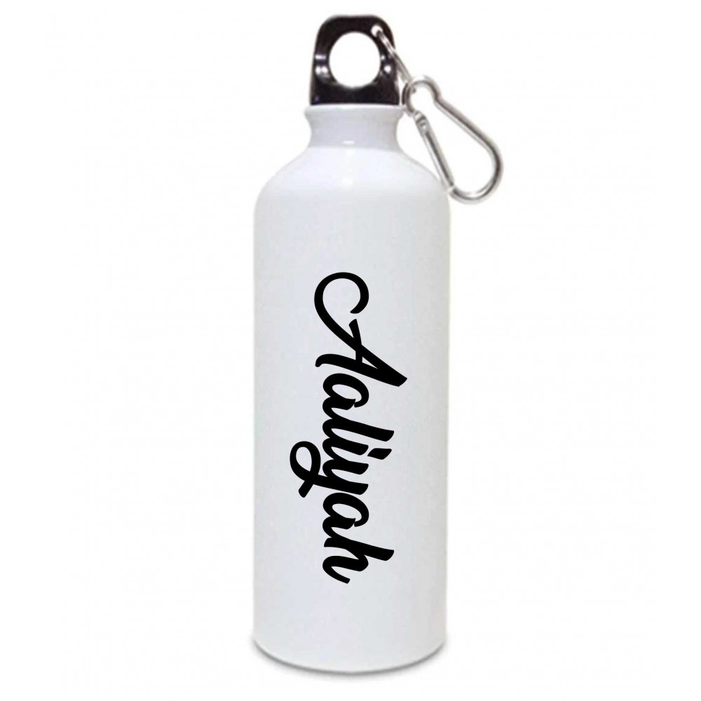 Personalised with Name , White  Premium Water bottle U.V Printed