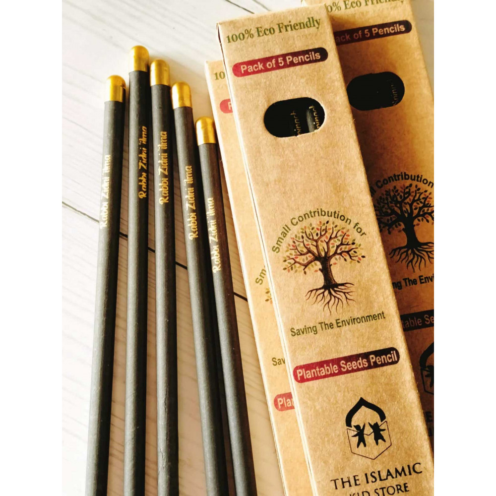 Plantable Seed Ecofriendly Rabbi Zidni Ilma Pencils Box ( Pack of 5 Pencils)