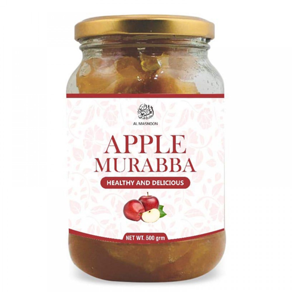 AL MASNOON Organic Apple Murabba | Home Made Delicious Organic Sweet – (500 gms)