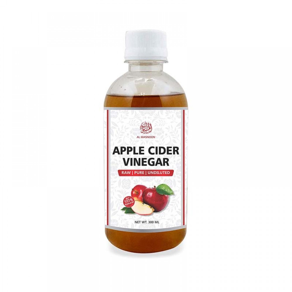 AL MASNOON Apple Cider Vinegar- Undiluted 300 ml for Weight Loss, Digestion, Belly Fat Burner ,Immunity Booster