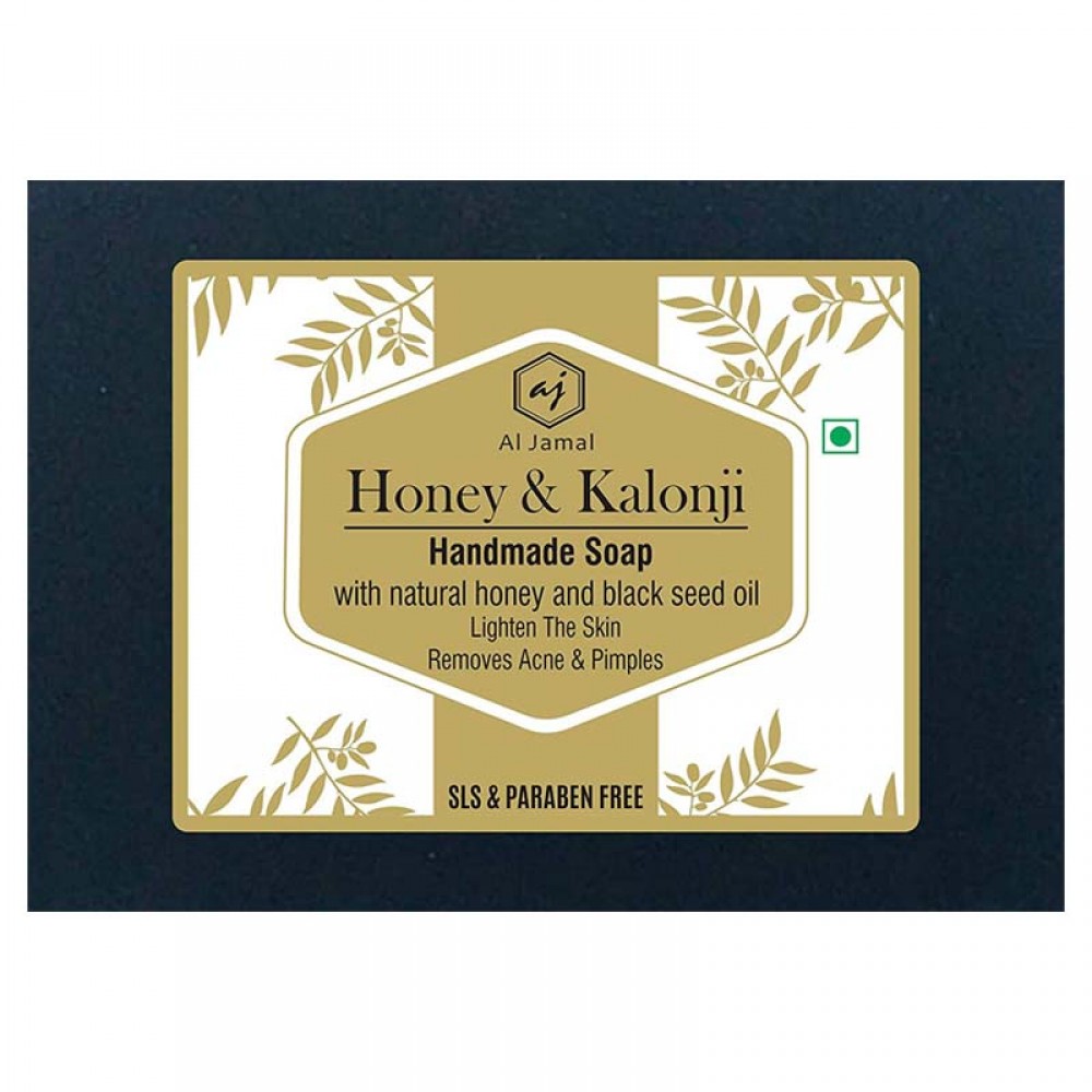 AL MASNOON HONEY KALONJI SOAP | handmade soap with natural honey & black seed oil | for acne & pimple 100 gms