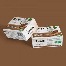Unveil Timeless Beauty: Hafiya 100% Pure Coconut Oil Sandalwood Soap (75g)