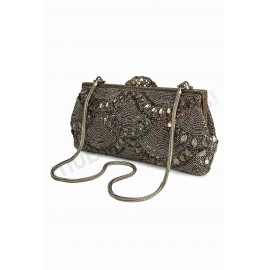 MyBatua Emma Antique Silver Brass Frame Handbag