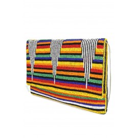 MyBatua Lily Rainbow Multi Colour Beaded Handbag