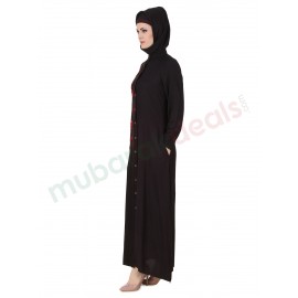 MyBatua Shaistah Rayon Black Abaya