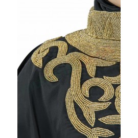 MyBatua Nayyab Hand Embroidered Black Kaftan