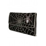 MyBatua Lillian Black Spider Web Clutch Bag