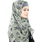 MyBatua Saja Mehendi Floral Print Georgette Hijab