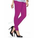 MyBatua Cotton Lycra Churidar Free Size Pure Purple Leggings