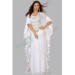 MyBatua Glamorous White Arabian Designer Kaftan