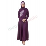 MyBatua Sireen Rayon Purple Abaya