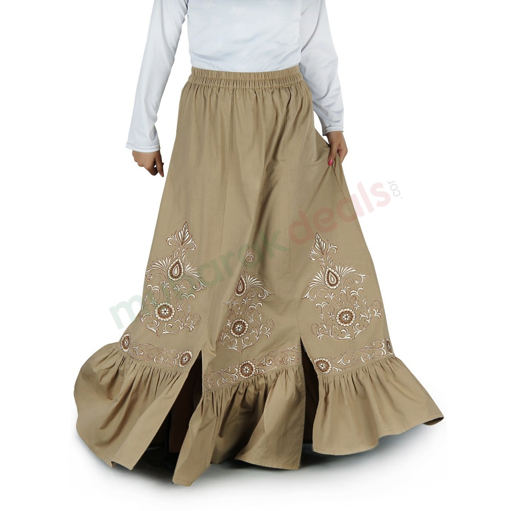 MyBatua Numa Embroidered Cotton Skirt